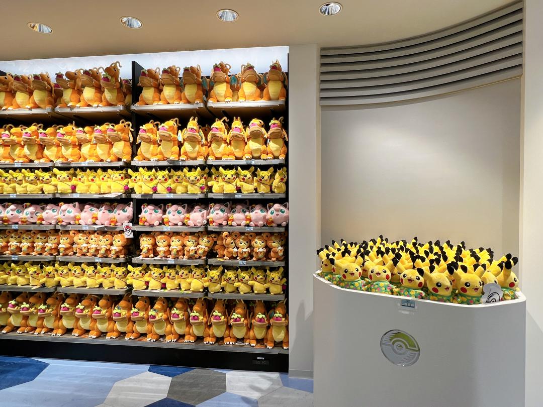 一整面寶可夢玩偶牆成為最可愛的拍照打卡點。(圖/記者郭宣暄攝)