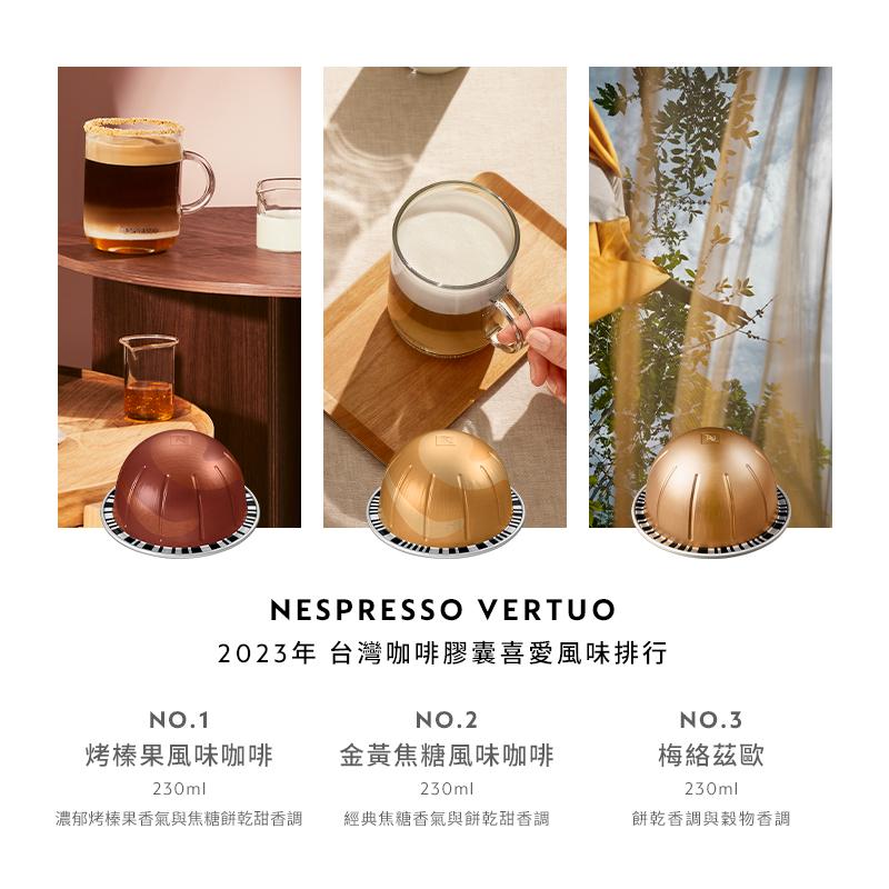 Nespresso Vertuo系列2023年台灣咖啡膠囊喜愛風味排行。（圖／Nespresso提供