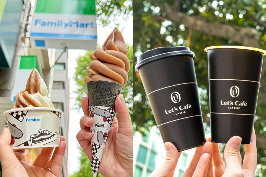 全家便利商店五六日週末限定的「康康五」包含Fami!ce霜淇淋、Fami奶昔通通買一送一。(圖/超商