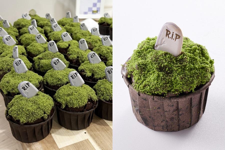 IKEA於10/15至11/4推出萬聖節限定「RIP杯子蛋糕」每個售價75元(嘉義店無販售)。(品牌